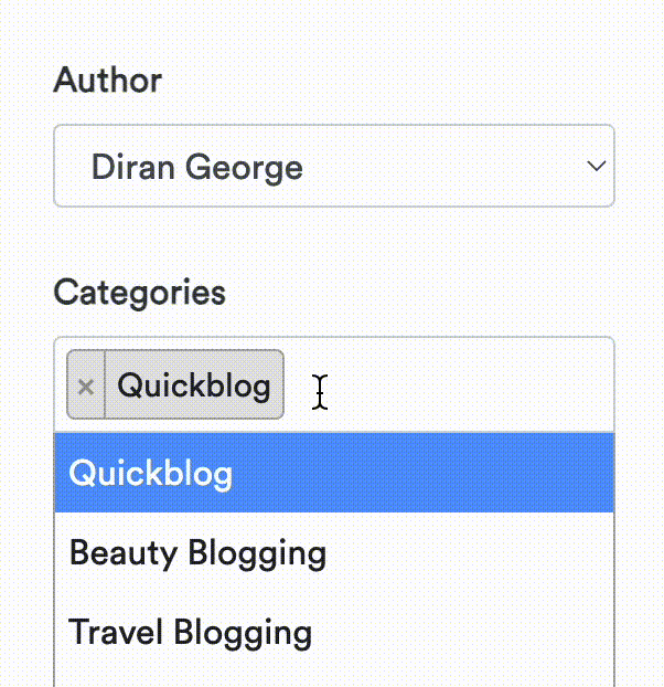 Quickblog | Category Insert Quickblog | Category Insert